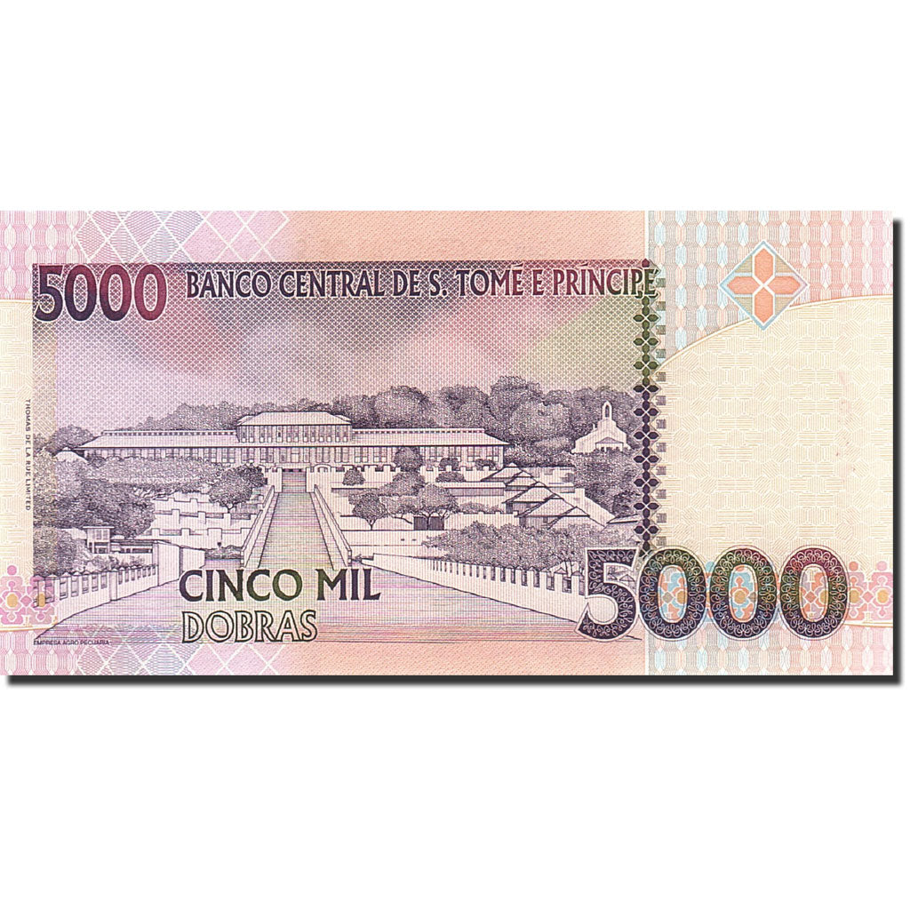 bancnota, 
  
  Sfântul Toma și Prinț, 
  
  5000 Dobras