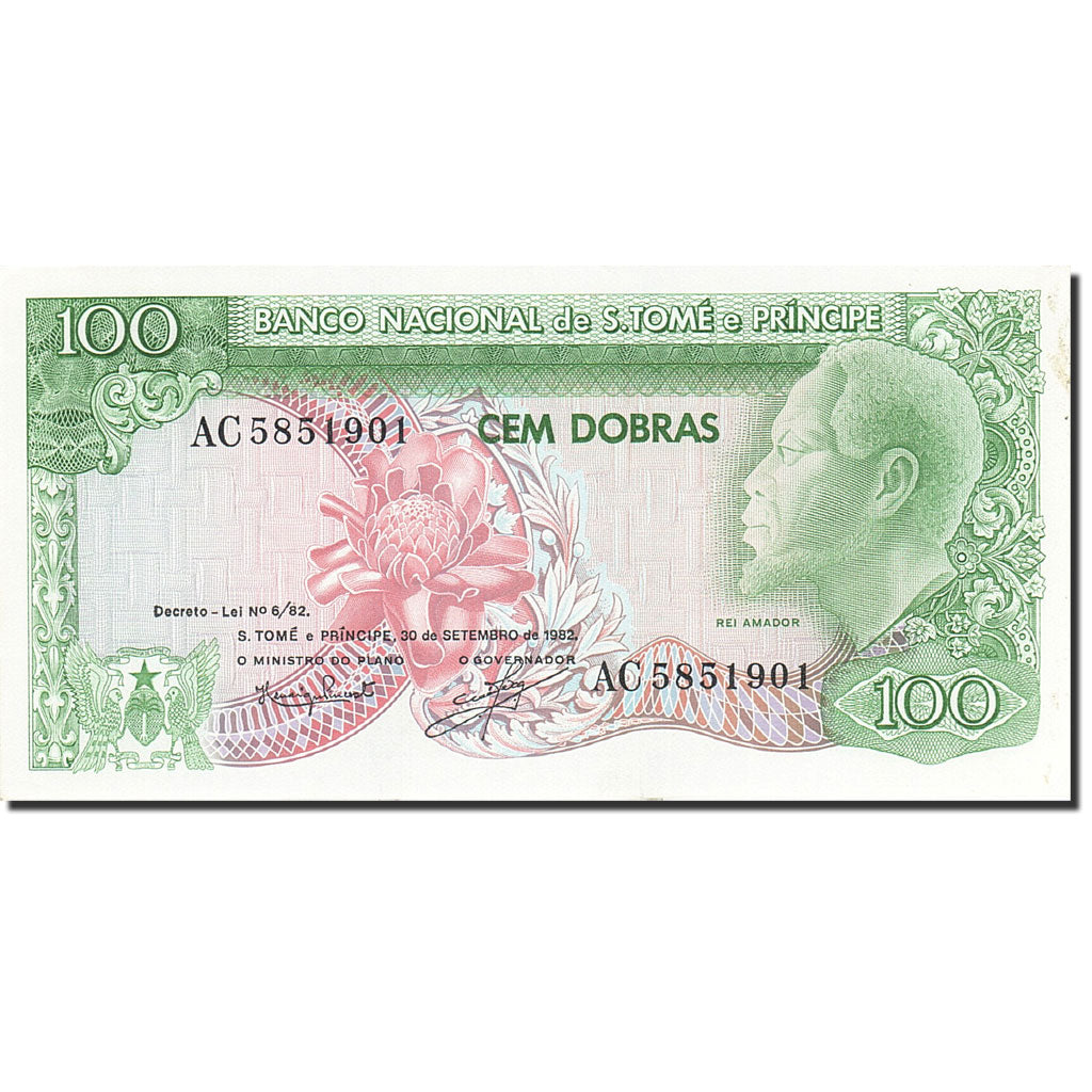 bancnota, 
  
  Sfântul Toma și Prinț, 
  
  100 Dobras