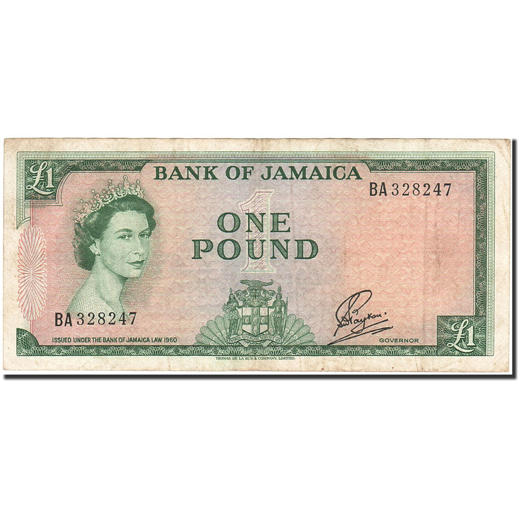 bancnota, 
  
  Jamaica, 
  
  1 Lira