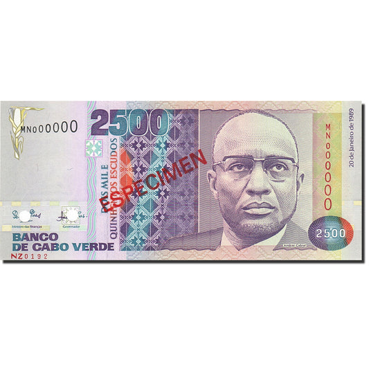 bancnota, 
  
  Capul Verde, 
  
  2500 escudo