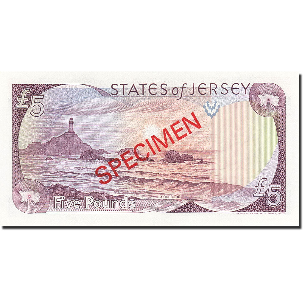 bancnota, 
  
  Jersey, 
  
  5 lire sterline