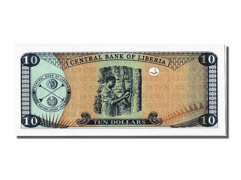 bancnota, 
  
  Liberia, 
  
  10 dolari