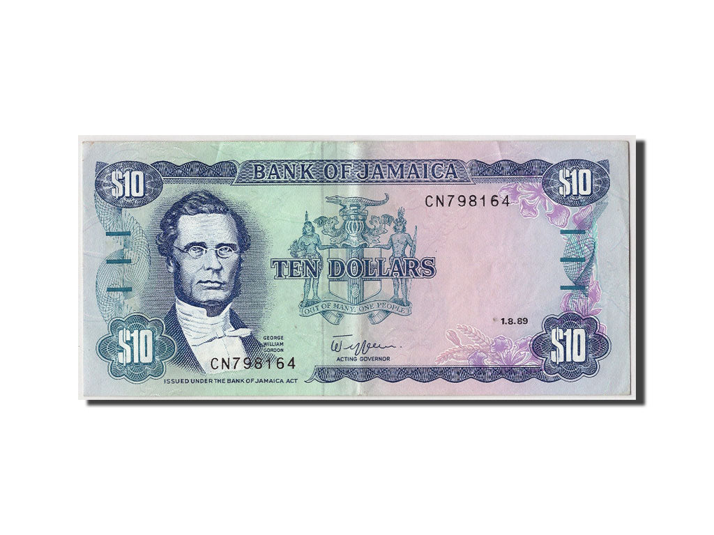 bancnota, 
  
  Jamaica, 
  
  10 dolari