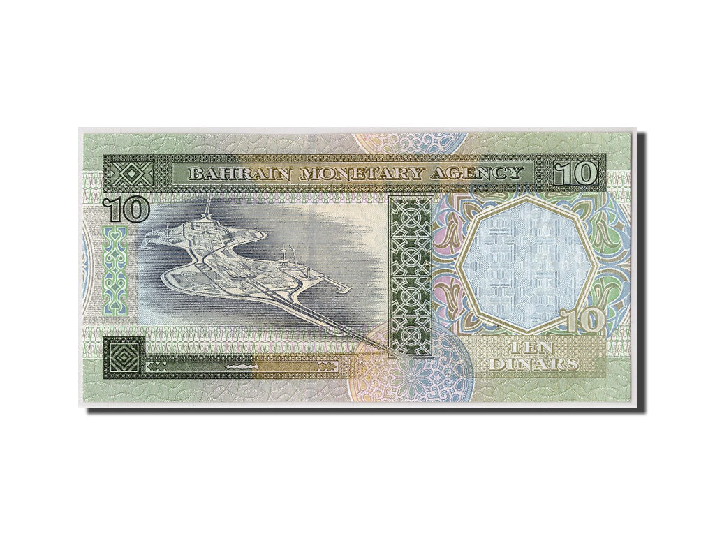 bancnota, 
  
  Bahrain, 
  
  10 dinari