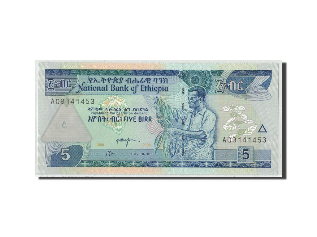 bancnota, 
  
  Etiopia, 
  
  5 Birr