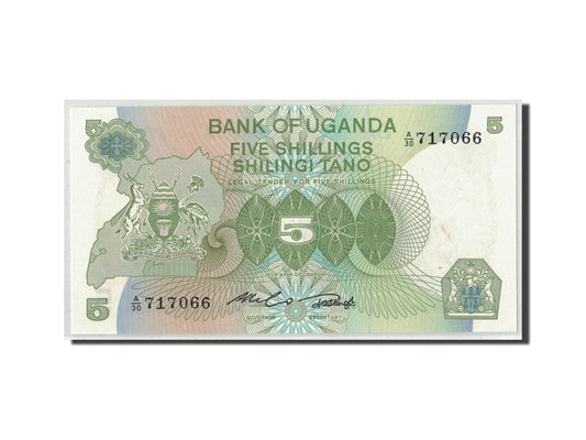 bancnota, 
  
  Uganda, 
  
  5 șilingi