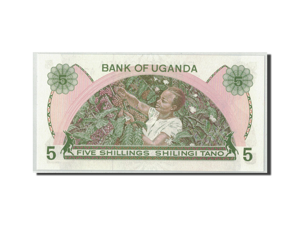 bancnota, 
  
  Uganda, 
  
  5 șilingi