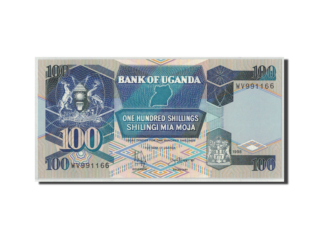 bancnota, 
  
  Uganda, 
  
  100 de șilingi