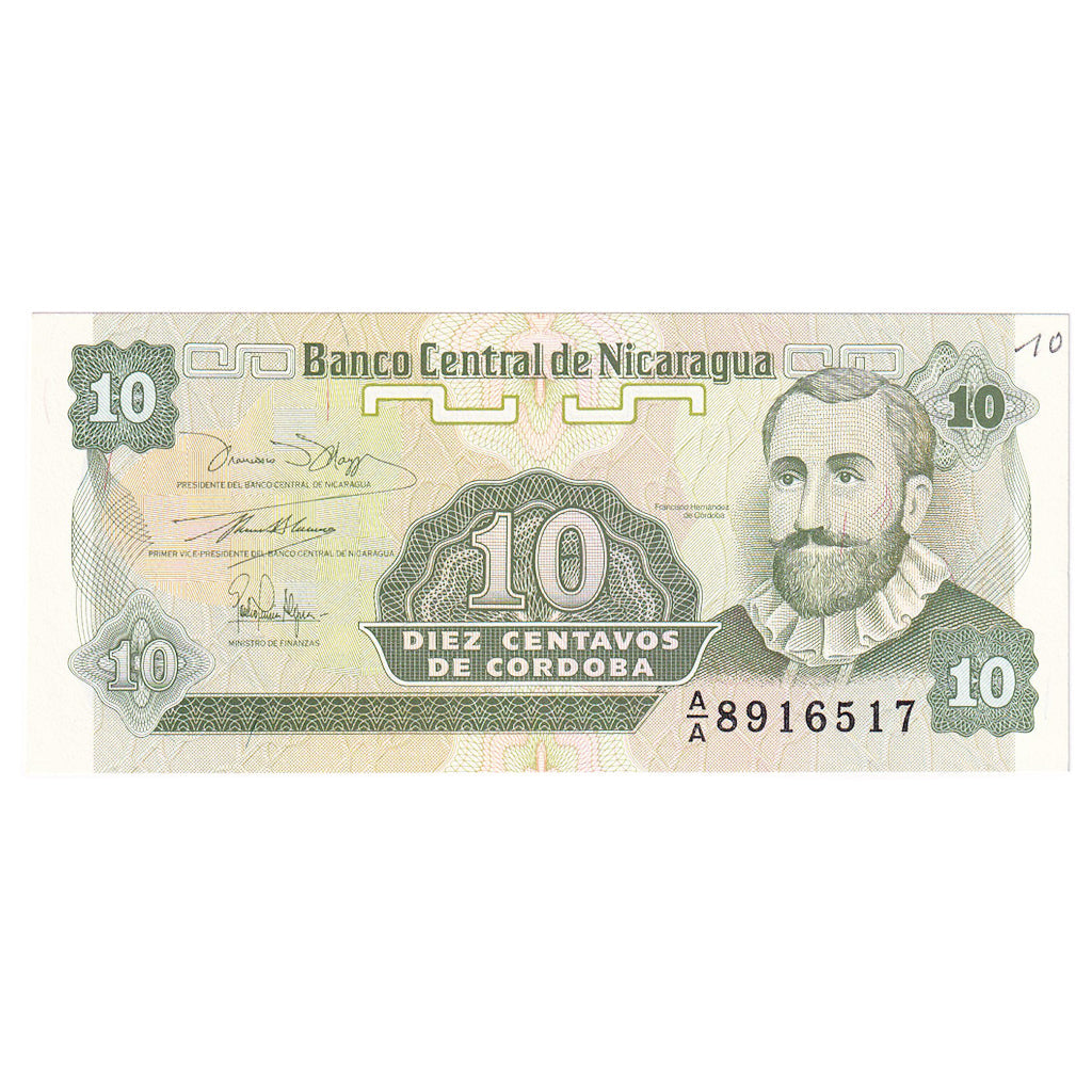 bancnota, 
  
  Nicaragua, 
  
  10 Centavos