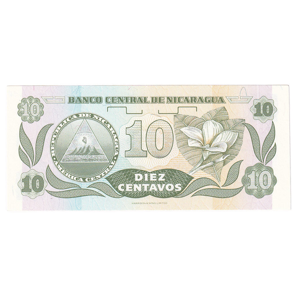 bancnota, 
  
  Nicaragua, 
  
  10 Centavos