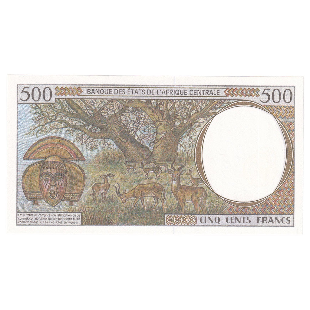 bancnota, 
  
  Statele Africii Centrale, 
  
  500 de franci