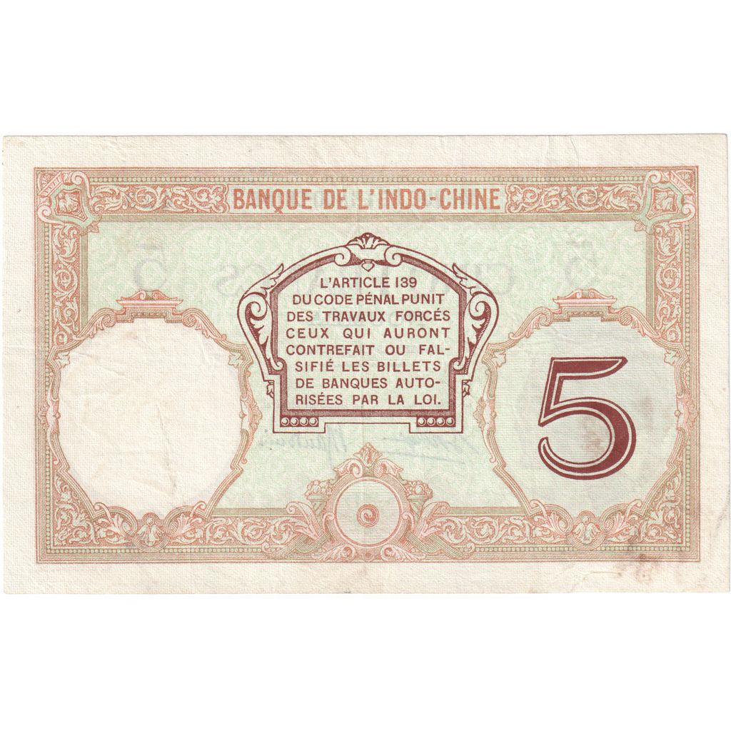 Noua Caledonie, 
  
  5 franci, 
  
  Nedatat (1926)