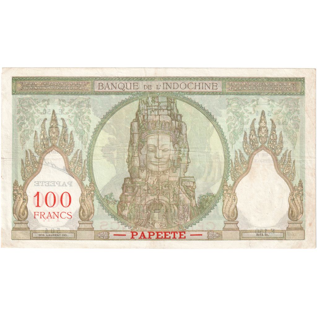 Tahiti, 
  
  100 de franci, 
  
  1959-1961