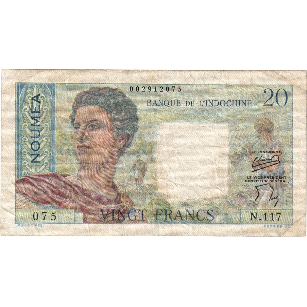 Noua Caledonie, 
  
  20 de franci, 
  
  1951-1963