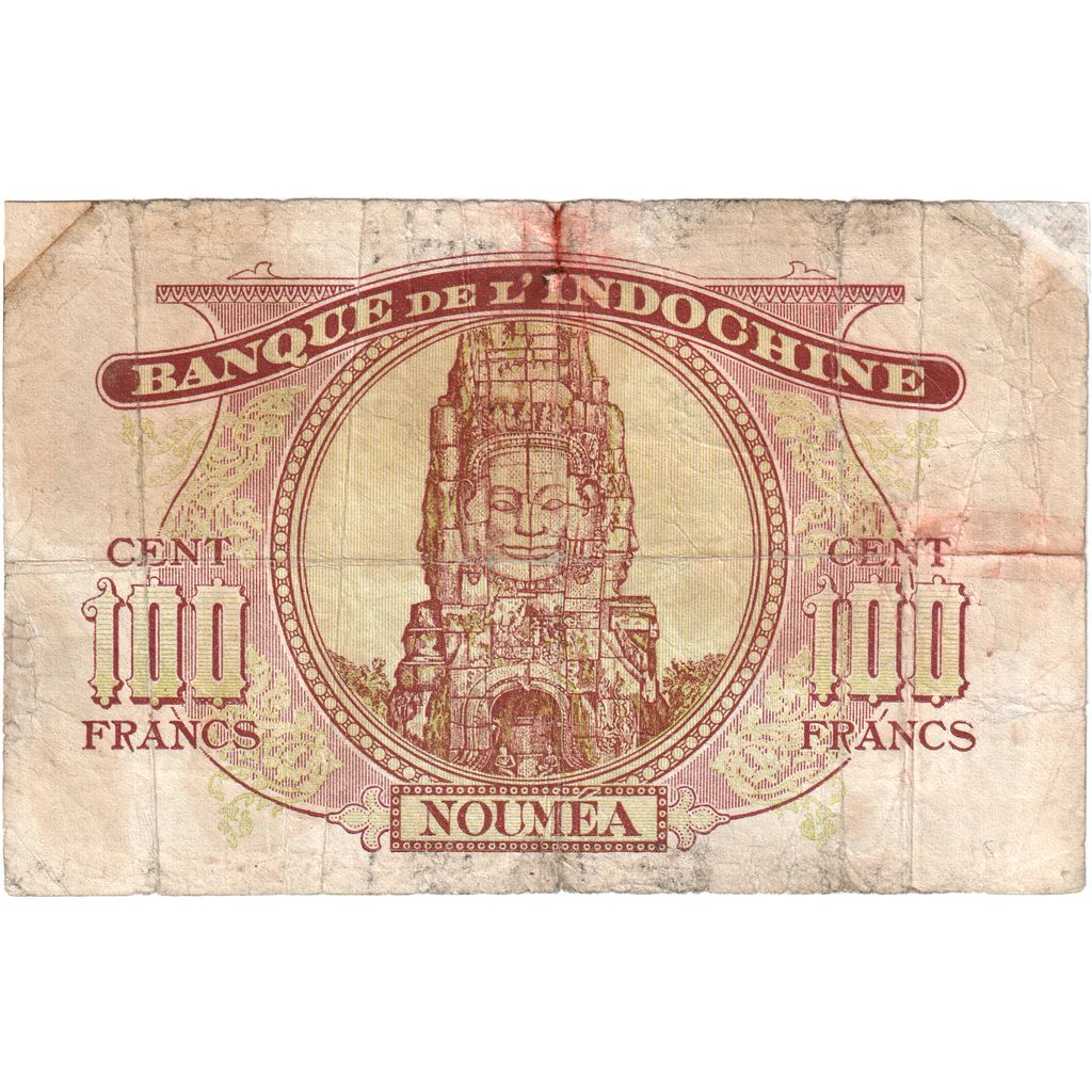 Noua Caledonie, 
  
  100 de franci, 
  
  1942