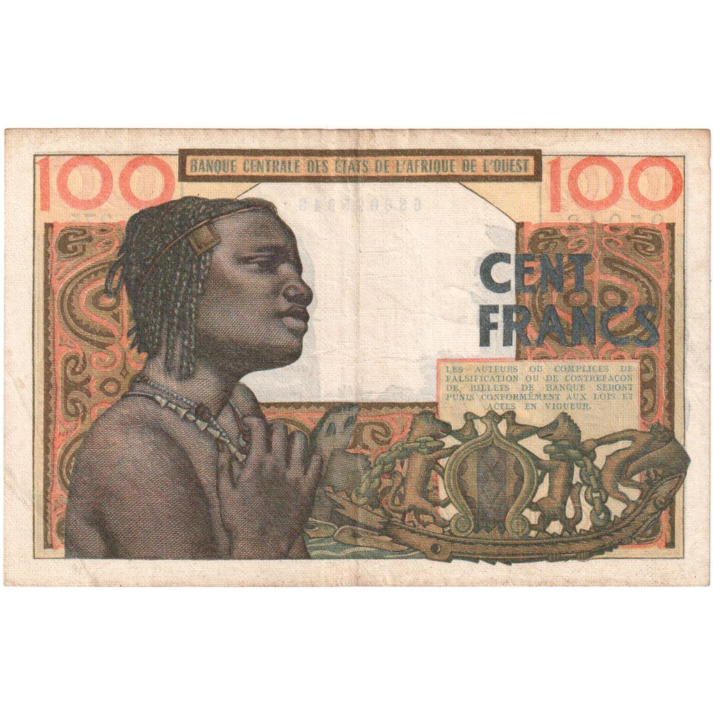 Statele Africii de Vest, 
  
  100 de franci, 
  
  1960