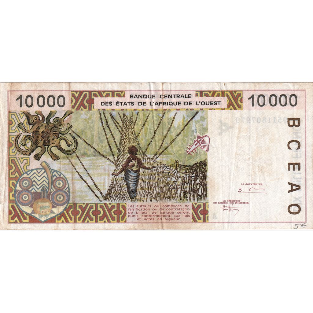 Statele Africii de Vest, 
  
  10, 
  
  000 de franci