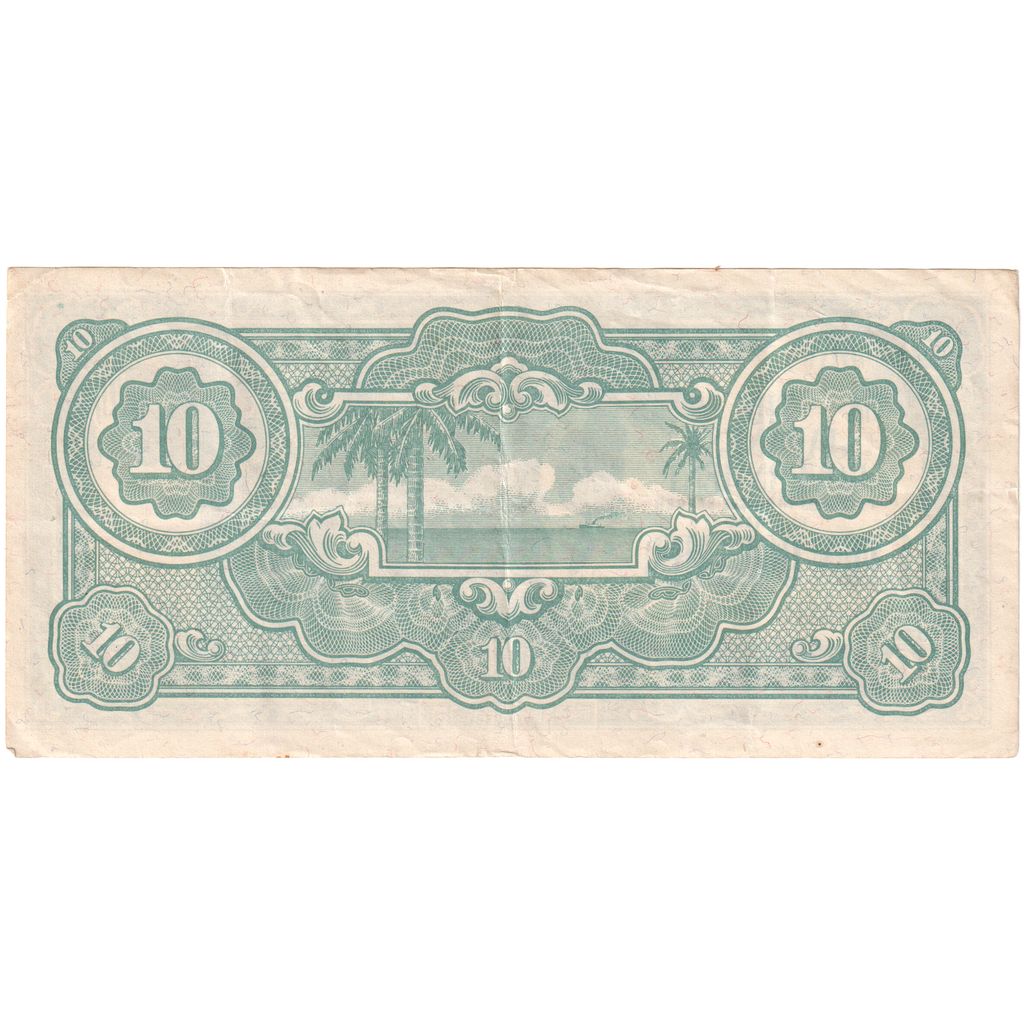 MALAYA, 
  
  10 dolari, 
  
  1942-1944