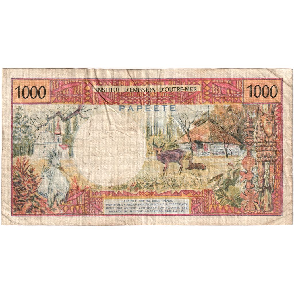 Tahiti, 
  
  1000 de franci, 
  
  1985