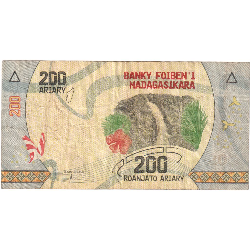 Madagascar, 
  
  200 Ariary, 
  
  EF(40-45)