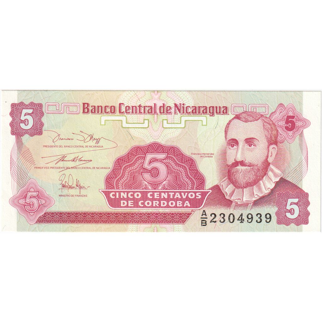 Nicaragua, 
  
  5 Centavos, 
  
  UNC(65-70)