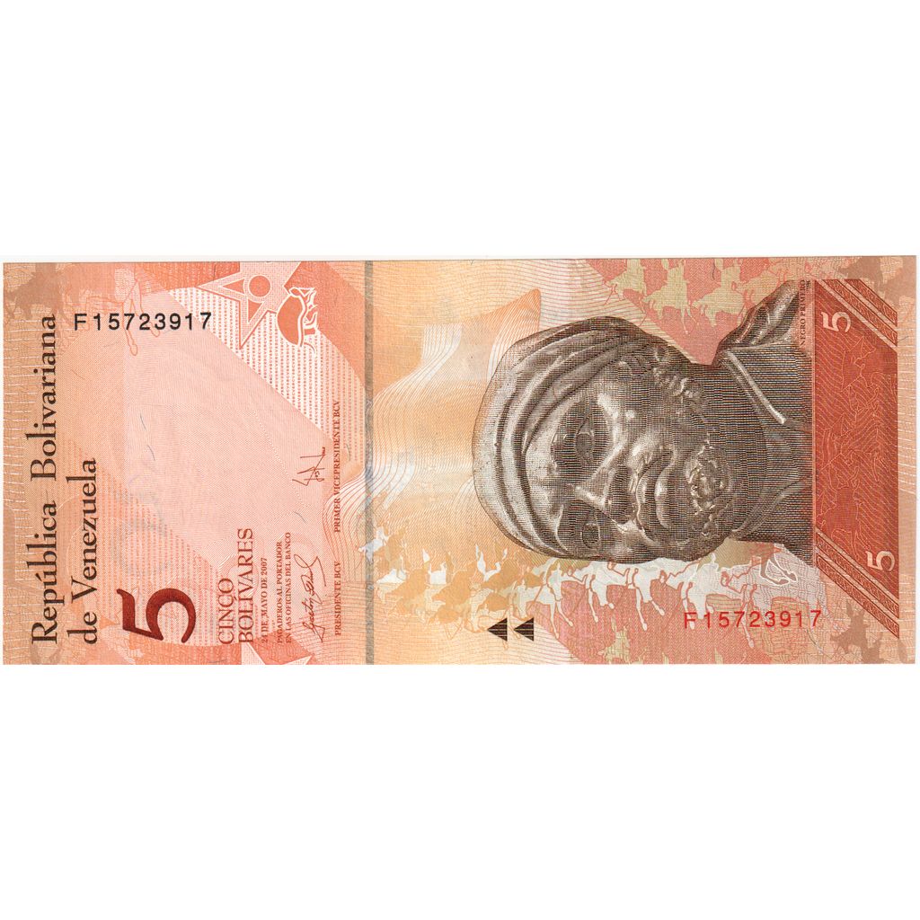 Venezuela, 
  
  5 bolivar, 
  
  24-05-2007