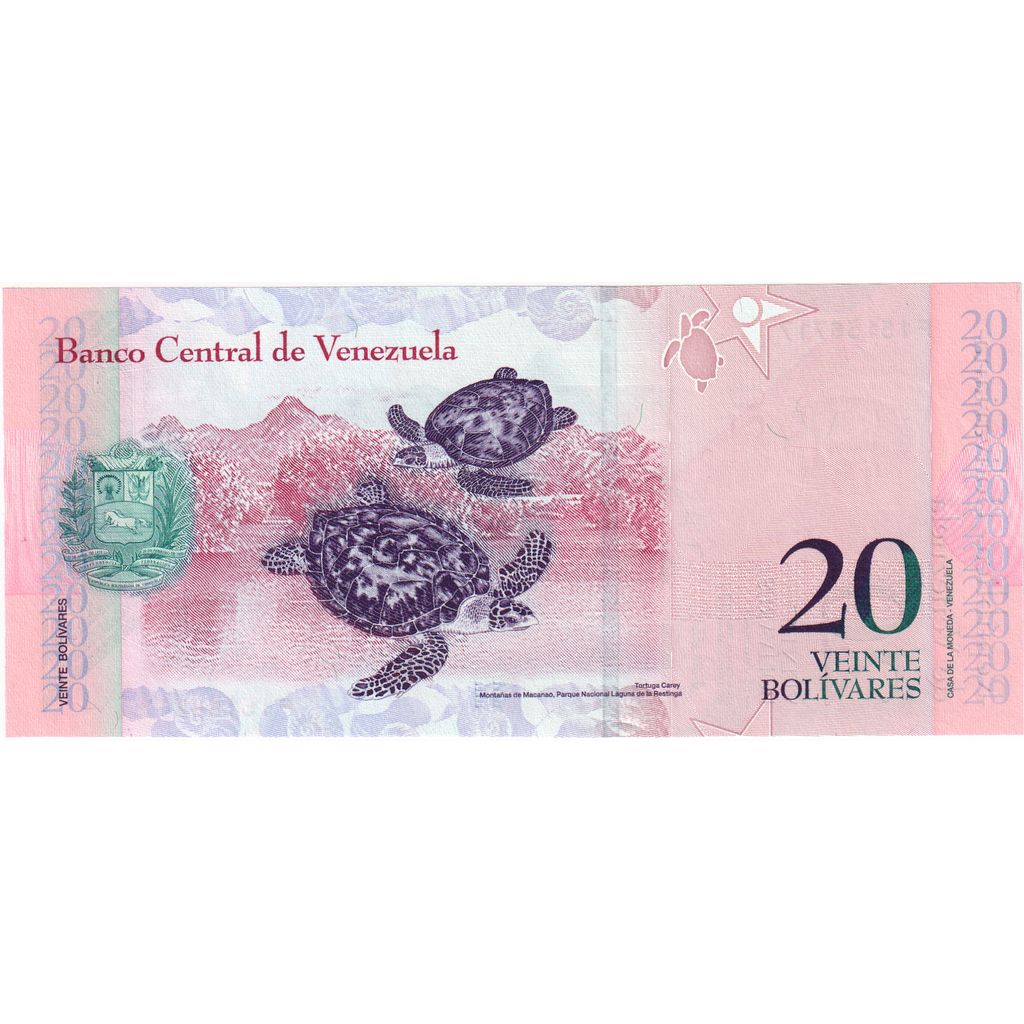 Venezuela, 
  
  20 bolivar, 
  
  24-05-2007