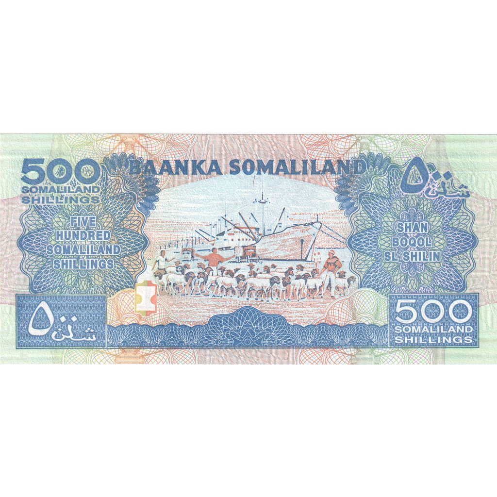 Somaliland, 
  
  500 șilingi = 500 Shilin, 
  
  UNC(65-70)