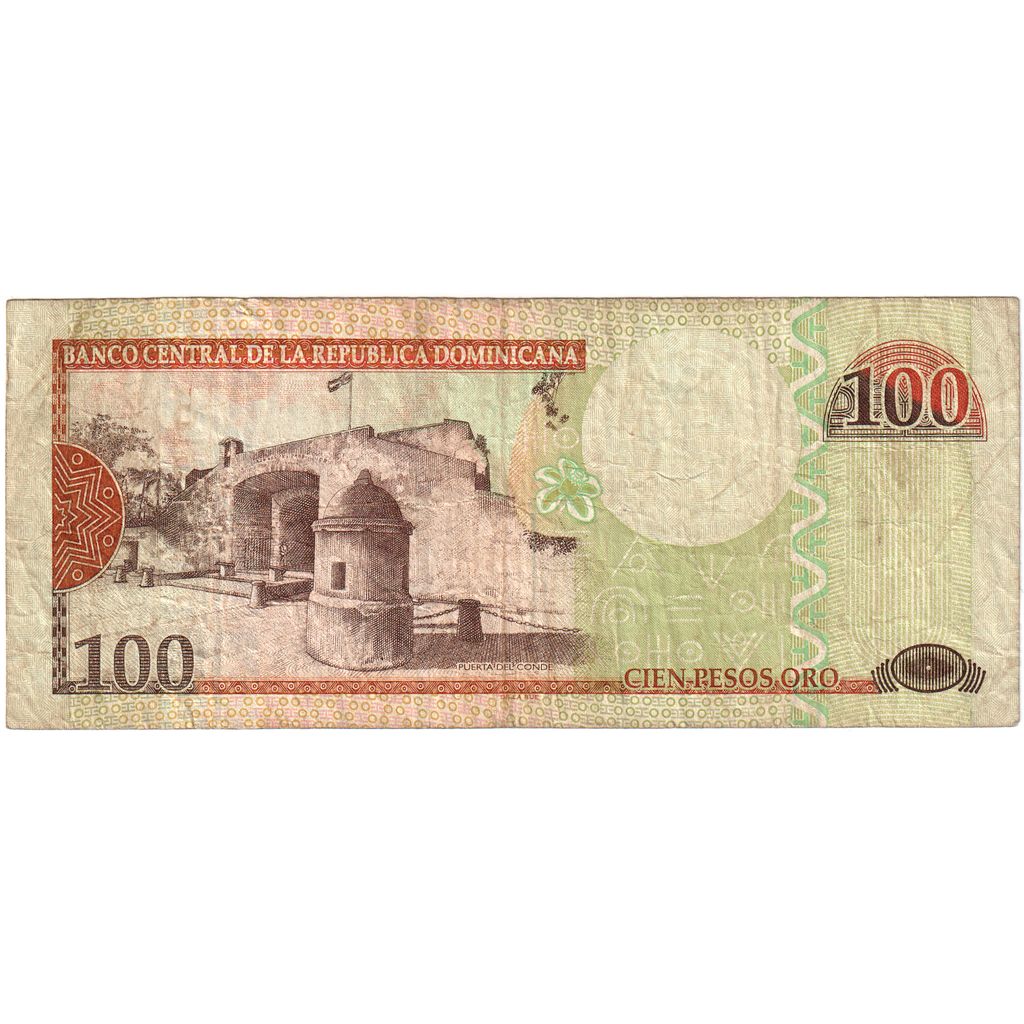 Republica Dominicană, 
  
  100 pesos oro, 
  
  VF(20-25)