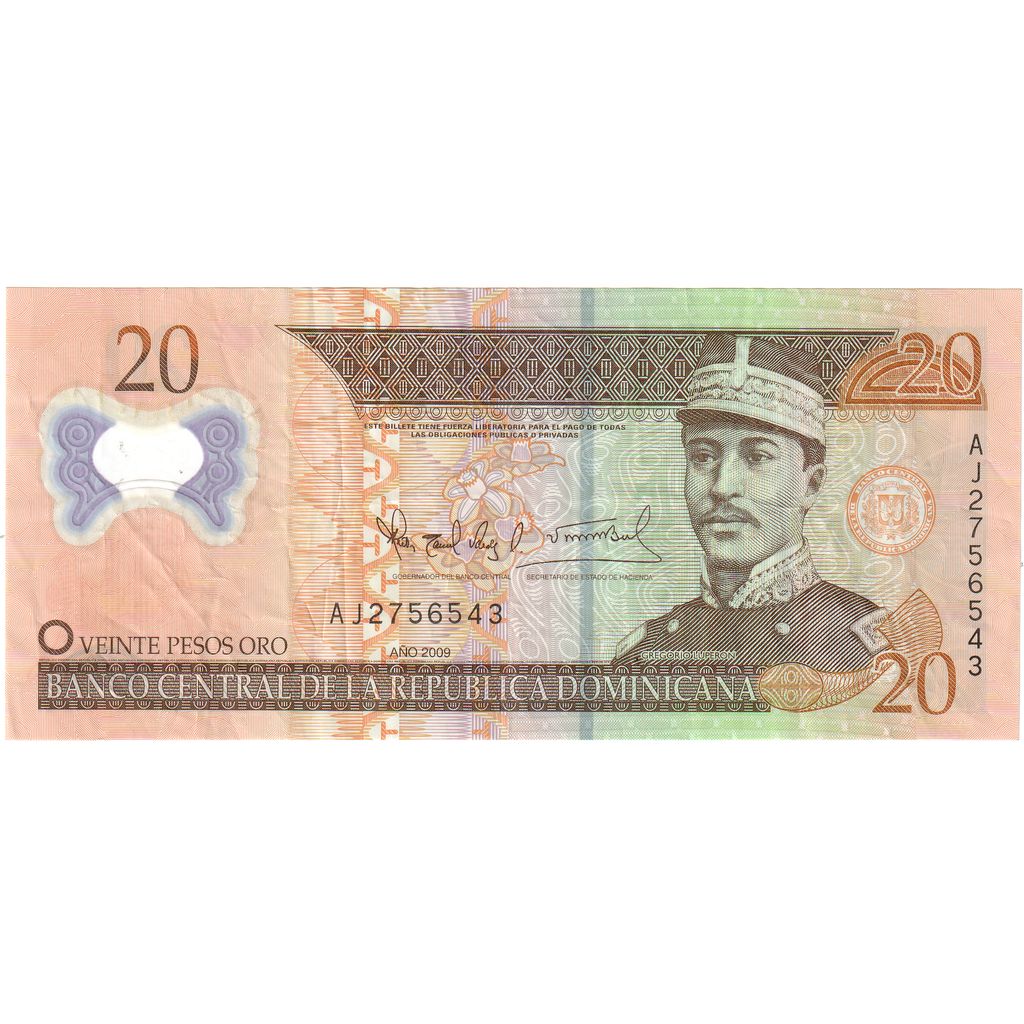 Republica Dominicană, 
  
  20 de pesos, 
  
  UNC(65-70)