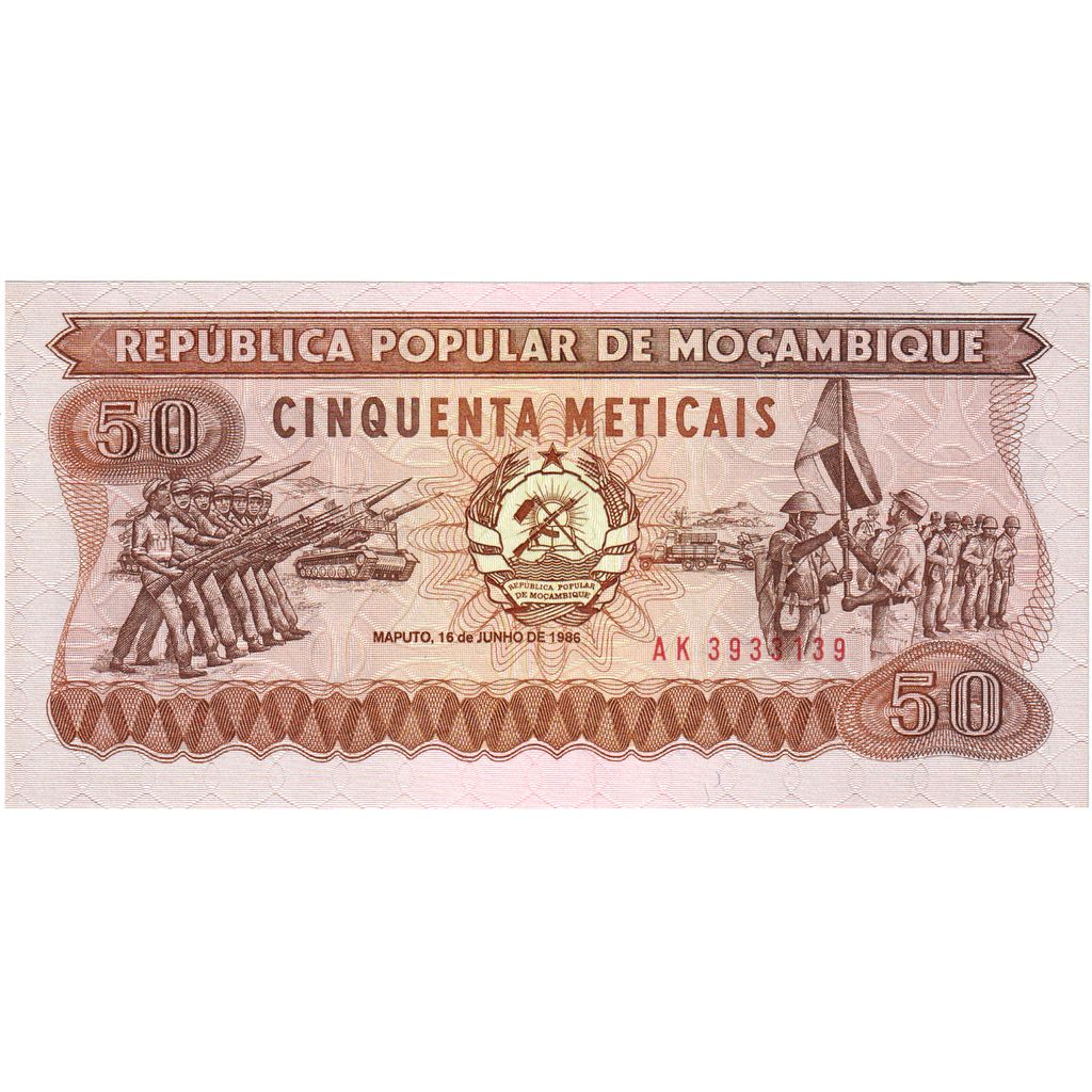 Mozambic, 
  
  50 Meticais, 
  
  16-06-1986