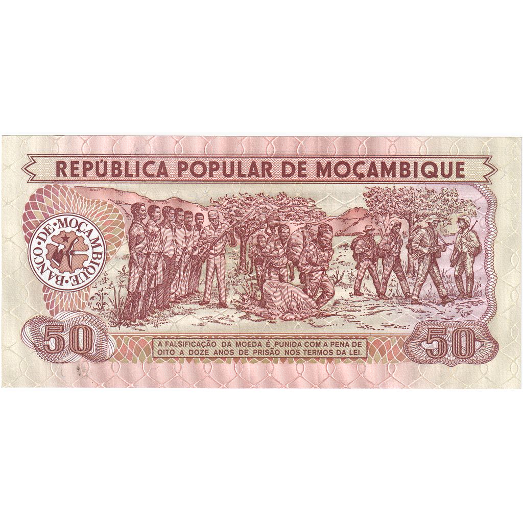 Mozambic, 
  
  50 Meticais, 
  
  16-06-1986