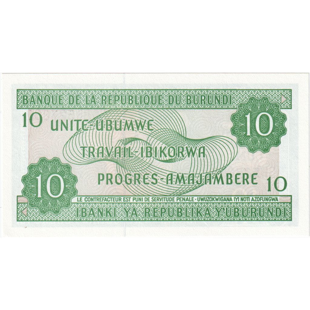 Burundi, 
  
  10 franci, 
  
  2005-02-05