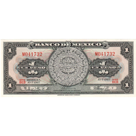 Mexic, 
  
  1 peso, 
  
  1967-05-10