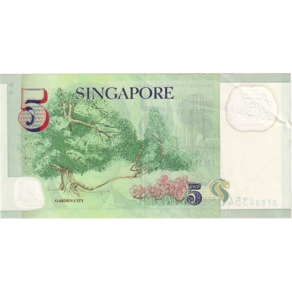 Singapore, 
  
  5 dolari, 
  
  VF(20-25)