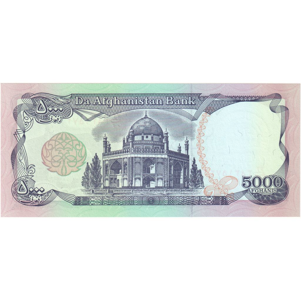 Afganistan, 
  
  5000 de afgani, 
  
  UNC(65-70)