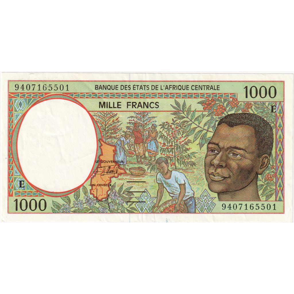 Statele Africii Centrale, 
  
  1000 de franci, 
  
  AU(55-58)