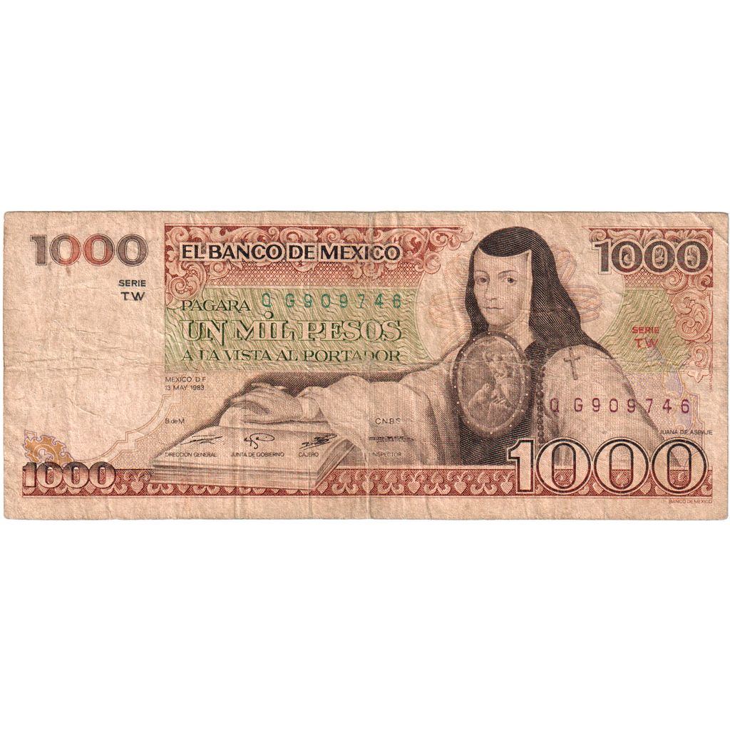 Mexic, 
  
  1000 de pesos, 
  
  13-05-1983