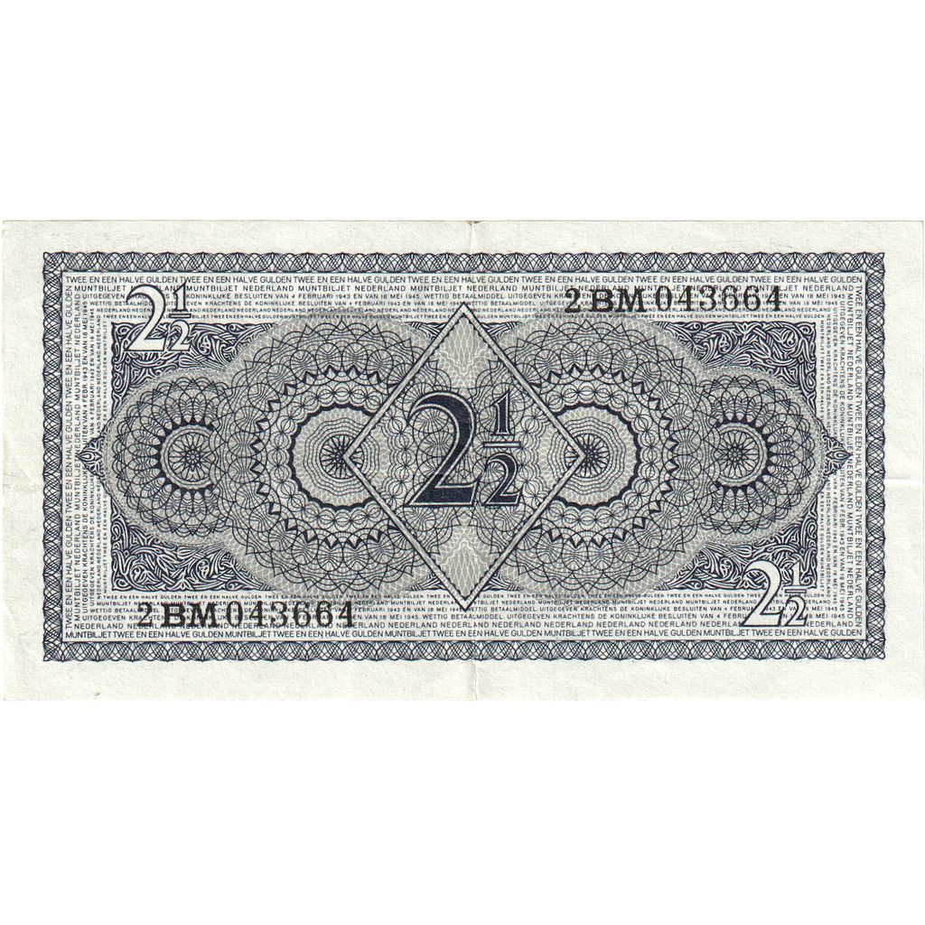 Olanda, 
  
  2 1/2 gulden, 
  
  1949-08-08