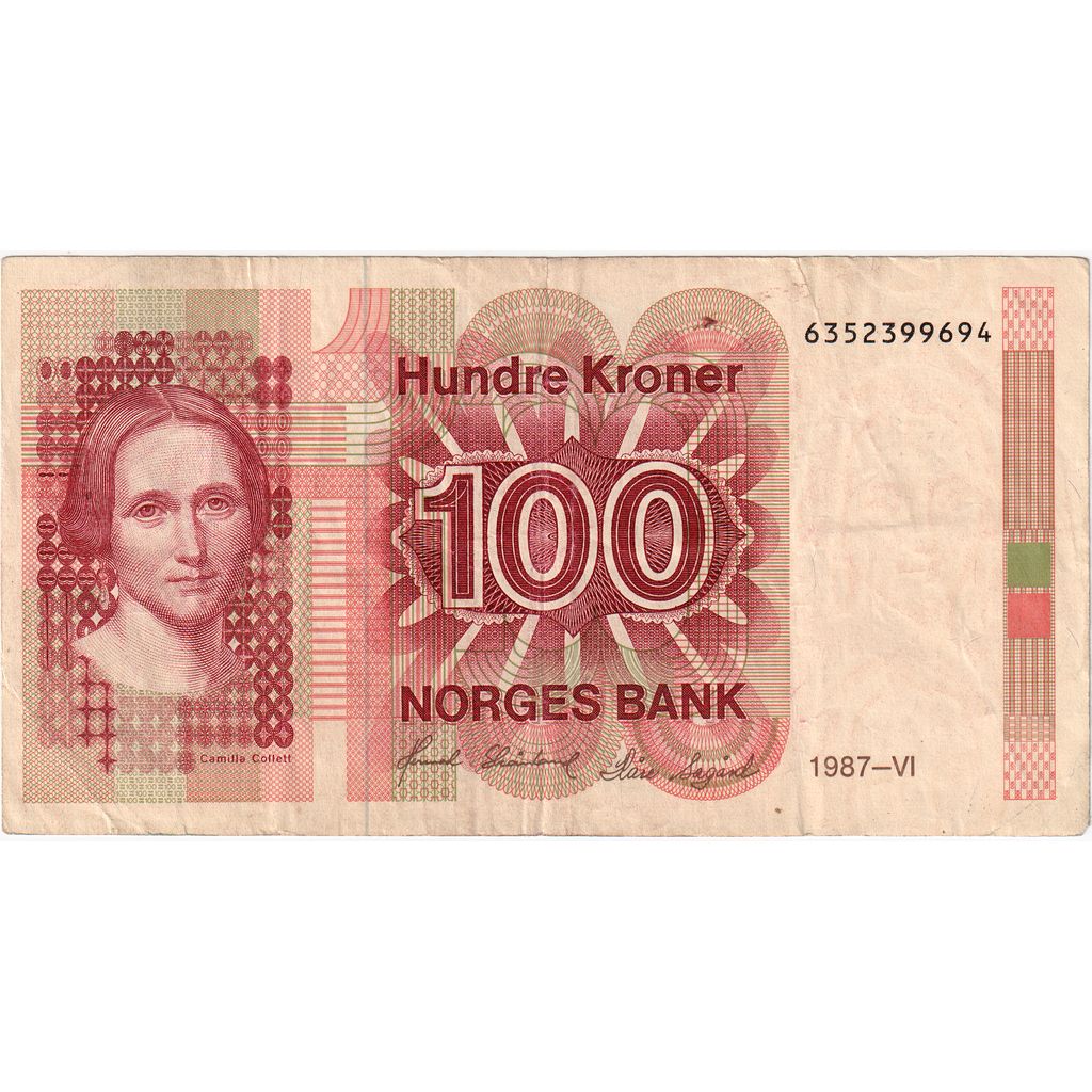 Norvegia, 
  
  100 de coroane, 
  
  EF(40-45)