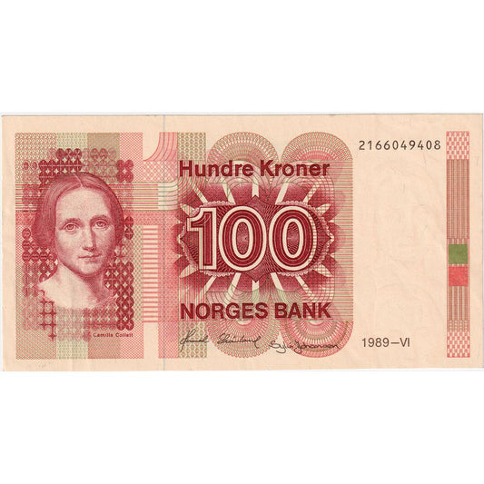 Norvegia, 
  
  100 de coroane, 
  
  AU(55-58)