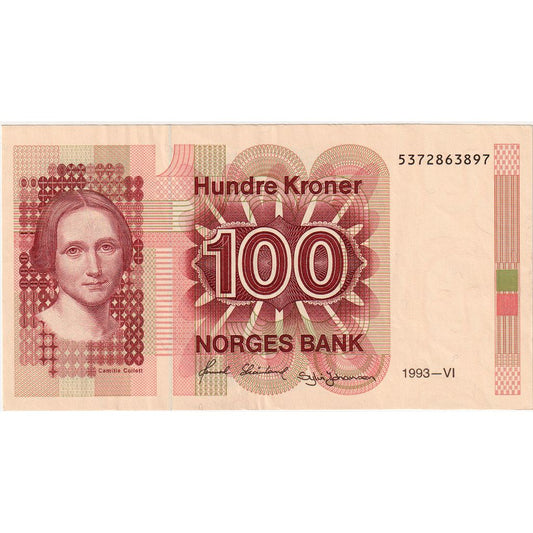 Norvegia, 
  
  100 de coroane, 
  
  UNC(60-62)