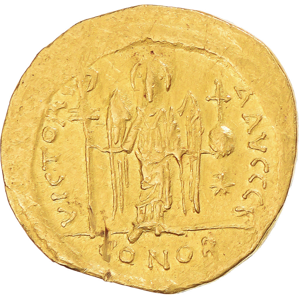 Monedă, 
  
  Iustinian I, 
  
  Solidus