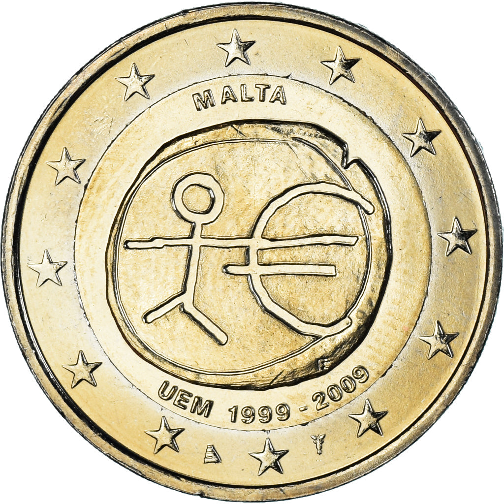 Malta, 
  
  2 euro, 
  
  UEM