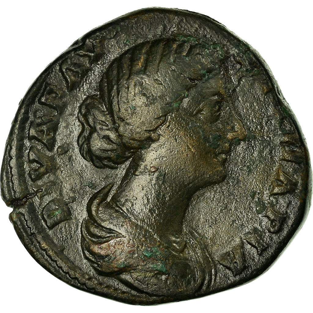 Monedă, 
  
  Faustina a II-a, 
  
  Sestertius