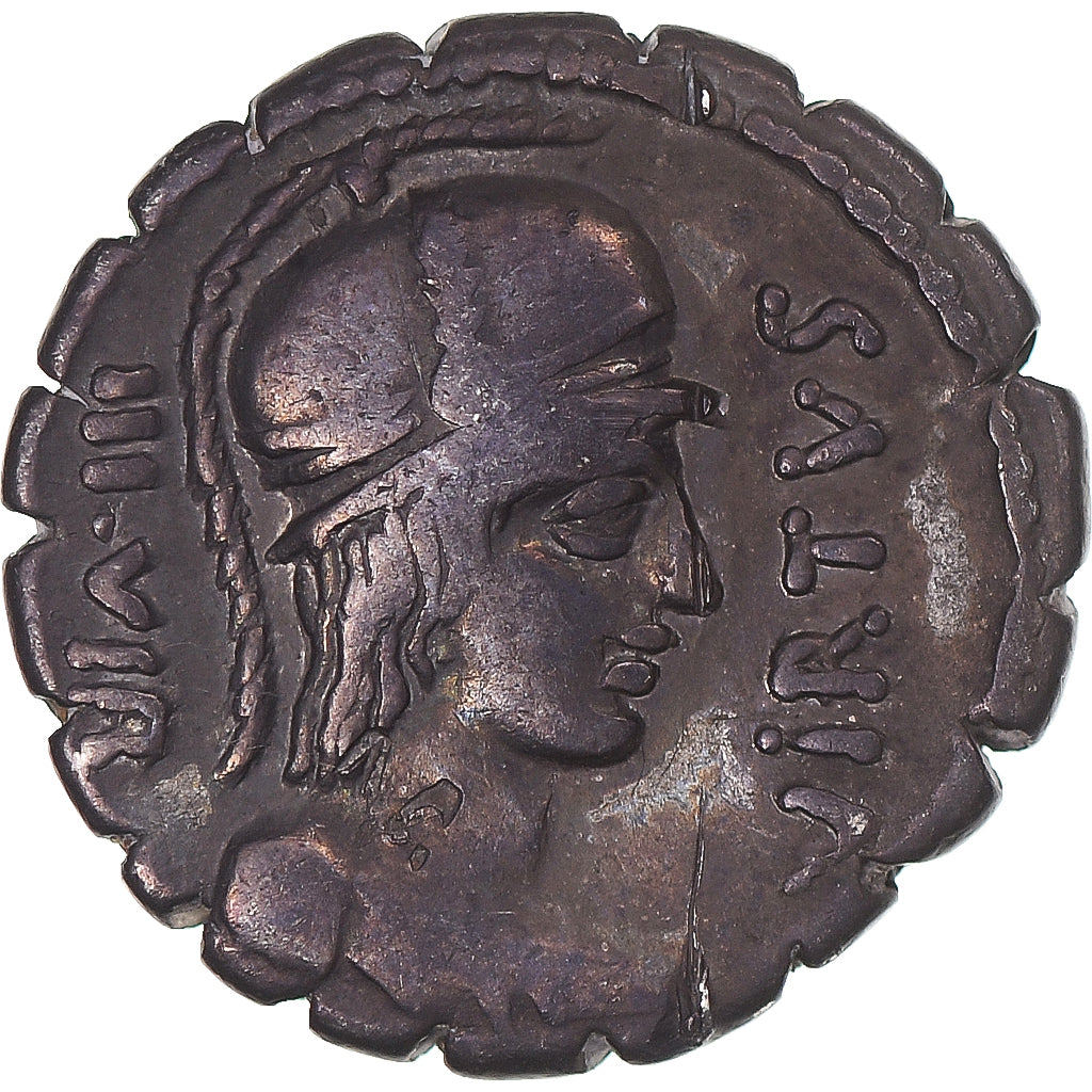 Monedă, 
  
  Aquillia, 
  
  Denarius Serratus