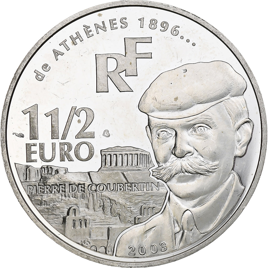 Franţa, 
  
  1 1/2 euro, 
  
  JO 2004 d'Athènes