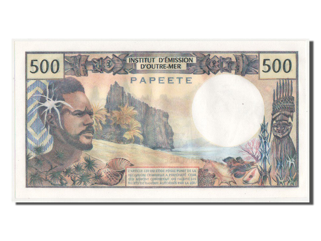 bancnota, 
  
  Tahiti, 
  
  500 de franci