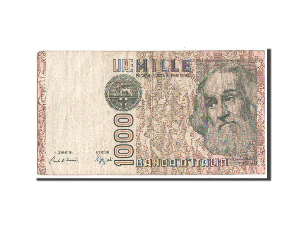 bancnota, 
  
  Italia, 
  
  1000 de lire