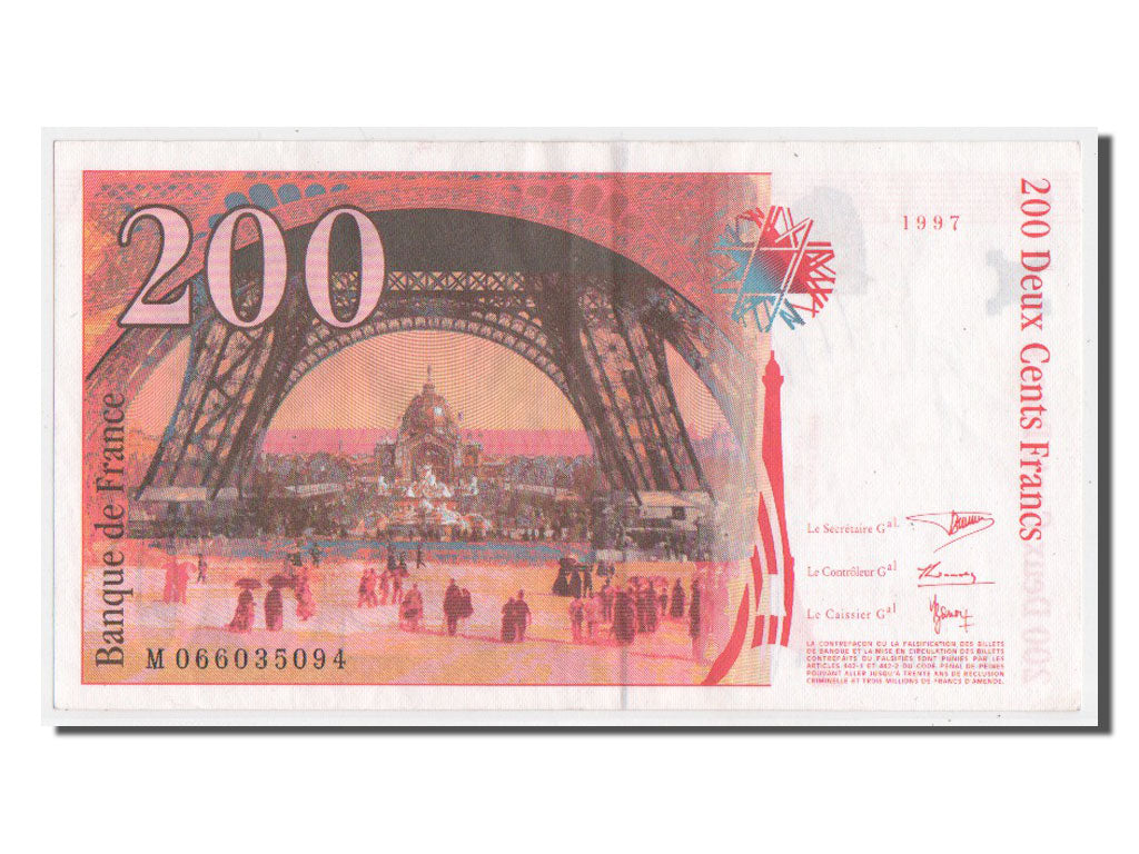 bancnota, 
  
  Franţa, 
  
  200 de franci